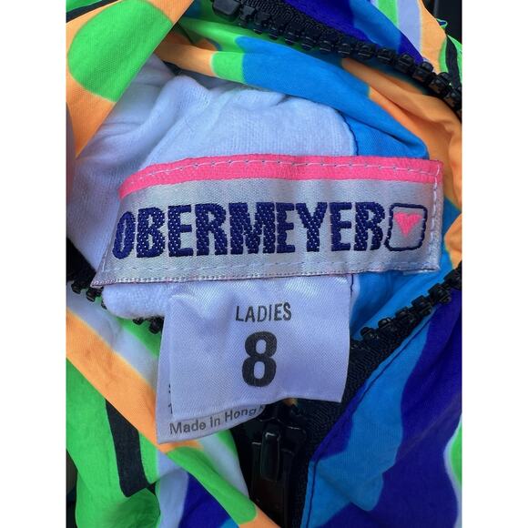 Vintage Obermeyer Reversible Janet Ski Snow Suit Retro Neon Women’s Size 8 - Picture 13 of 14